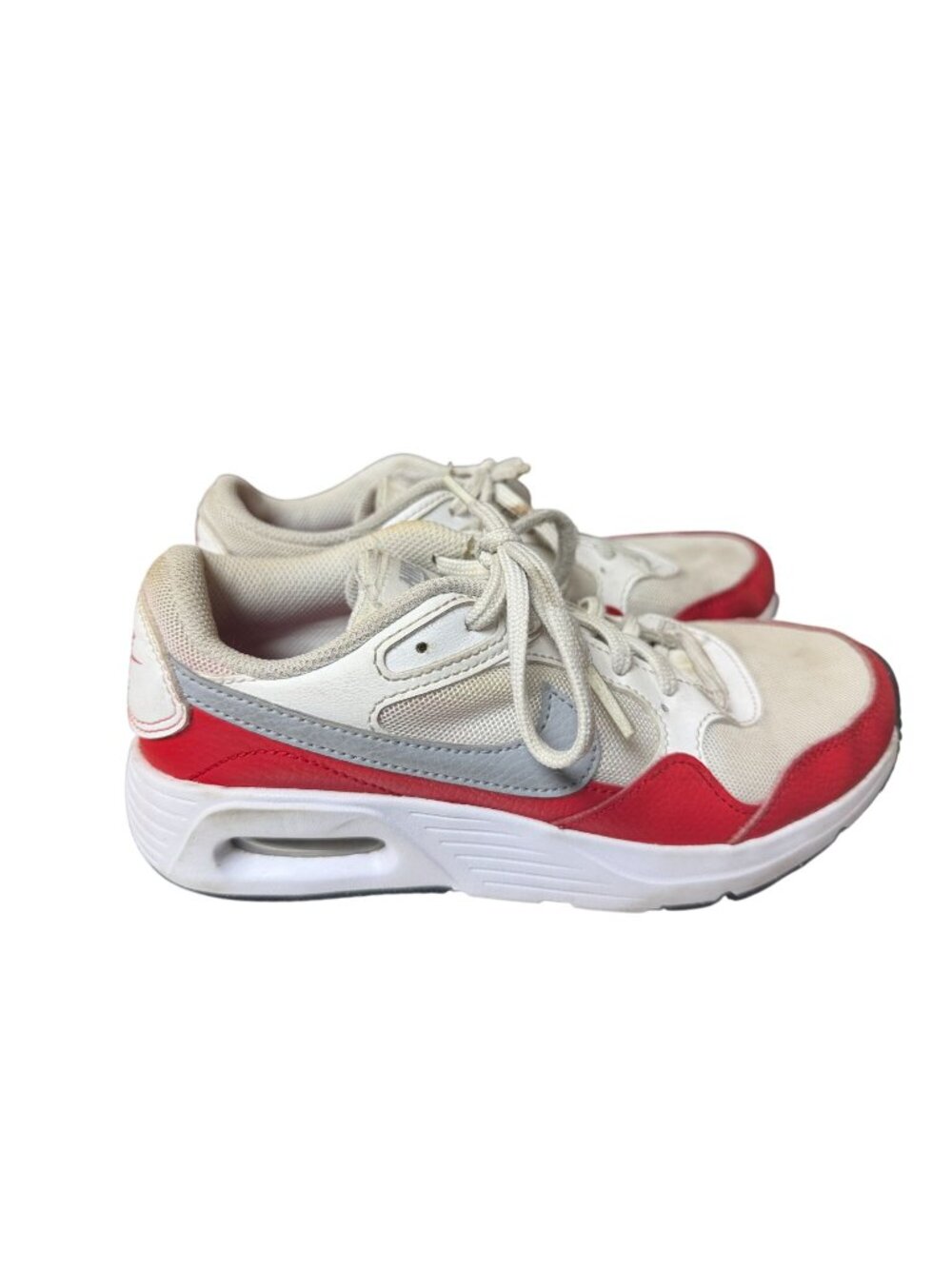 NIKE Air Max SC CZ5358-108 WHITE / WOLF GREY-UNIVERSITY RED Sneaker 4 Youth